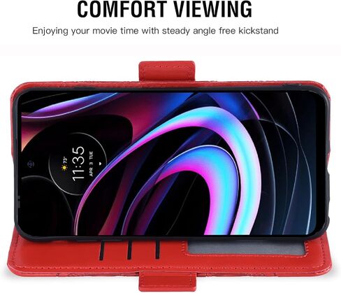 Asuwish متوافق مع Motorola Moto Edge 2021/Motoedge 5G UW Wallet Case و Glass Glass Screen Protector Leather Flip Corder Cover Cover Cover Cover For Motoedge5Guw Rose Gold Gold in Saudi Arabia