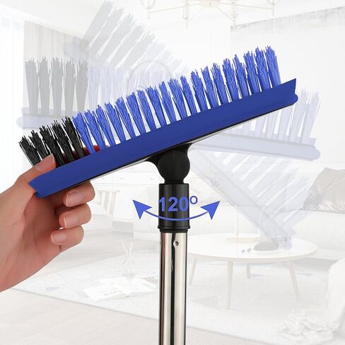 2 في 1 Floor Scrub Brush Brush مع مقبض طويل 57.8 بوصة ، و 120 درجة قابلة للدوار ، فرك فرك الجص ، وفرشاة زاوية على شكل حرف V حتى يصعب الوصول إلى المناطق (Orange) in Kuwait