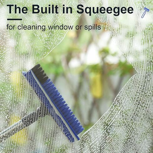 2 في 1 Floor Scrub Brush Brush مع مقبض طويل 57.8 بوصة ، و 120 درجة قابلة للدوار ، فرك فرك الجص ، وفرشاة زاوية على شكل حرف V حتى يصعب الوصول إلى المناطق (Orange) in Kuwait