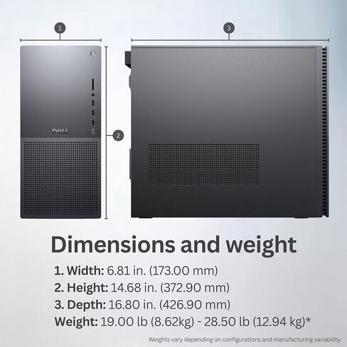 Dell Tower Plus EBT2250 Desktop Computer - Series 2 Intel Core Ultra 9 285 24-Core CPU up to 5.6 GHz, 64GB DDR5 RAM, 512GB NVMe SSD, NVIDIA GeForce RTX 4060 Ti 8GB GDDR6, Windows 11 Pro, Graphite in Saudi Arabia