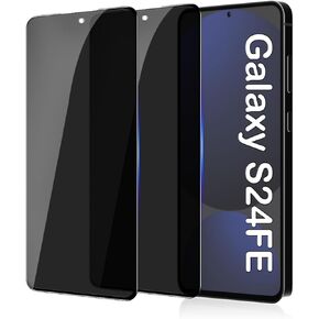 [2 PACK] Privacy Tempered Glass Screen Protector designed for Samsung Galaxy S24 FE,Anti-Spy,Anti Scratch,Bubble Free,9H Hardness
