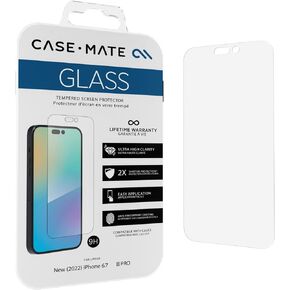 Case-Mate iPhone 14 Pro Max Screen Protector - 6.7 Inch - Anti-Scratch Tempered Glass with Shatter Protection - Durable 9H Glass Film with Touch Sensitivity, High Clarity, Case Friendly, Easy to Apply