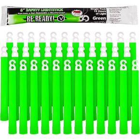 Be Ready - Industrial 12 hour Illumination Emergency Safety Chemical Light Glow Sticks (36 Pack Green)