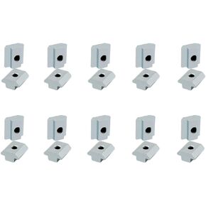 20PCS Slide in T Nut,TTZEZE Sliding Nut 45 Series M10 Threaded Slide in Pre-Assembly for 45x45 Aluminum Extrusions Frame with Profile 4545 Sereis 10mm Slot for CNC Router Build Rail 3D Printer