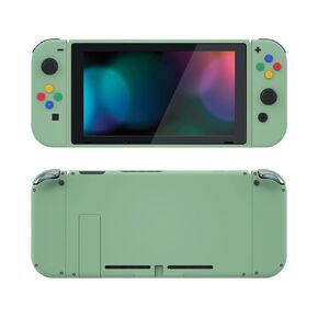 eXtremeRate Matcha Green Front Back Plate for Nintendo Switch Console, NS Joycon Handheld Controller Housing with Colorful Button, Full Set Replacement Shell for Nintendo Switch - Switch NOT Included…