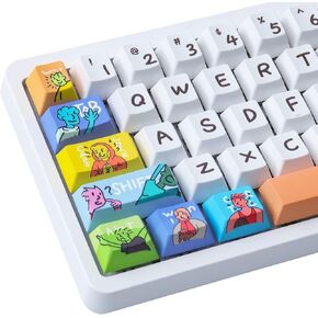 PBT Custom keycaps - تصميم أنيمي ملف تعريف الكرز مع 6.25U و 7U ساحة المسافة لمفاتيح Cherry & Gateron MX
