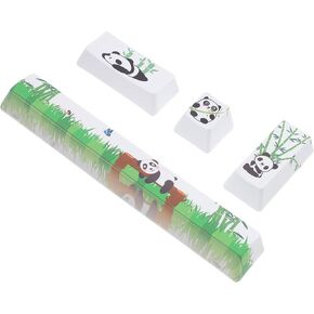 4pcs Universal PBT keycap panda keycaps set space esce ادخل numpad أدخل keycap لوحة المفاتيح الميكانيكية الفضاء + ESC + Enter + Numpad أدخل غطاء المفتاح