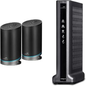 ARRIS Surfboard mAX Pro W133 Tri-Band Mesh Wi-Fi 6 System & T25 DOCSIS 3.1 Gigabit Cable Modem | Comcast Xfinity Internet & Voice | Two 1 Gbps Ports | 2 Telephony Ports