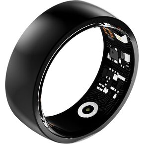 Smart Ring for Men Blood Pressure Smart Ring Ladies Smart Ring Health Ring Fitness Tracker Heart Rate Monitor Pedometer Calories Step Counter Waterproof Ultra-Thin Compatible with iOS Android Phones