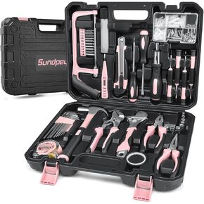 Sundpey Home Tool Kit 148-Pcs - Household Basic portable Hand Repair Tool Set with Case & Ratcheting Screwdriver & Hex Key & Pliers & Wrench & Voltage Tester & Water Pump Plier for Men Women