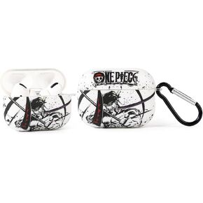 Compatible with Apple Airpods Pro(2nd/1st Generation) Protective Funny Cute Cartoon Case Cover with Keychain (Cool Zoro)