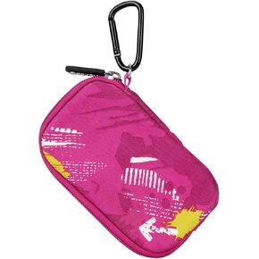 Geekria Shield Sports Earbuds Pouch, Earbuds Protective Case, in-Ear Headphones Travel Bag Compatible with Sony Walkman, Bose SoundSport, JBL EnduranceRUN, Plantronics, Sephia (Pink)