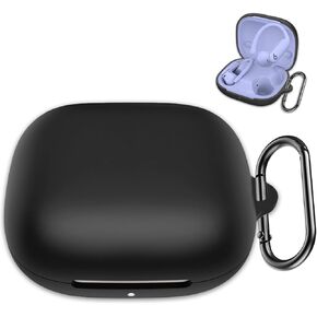 Compatible with Beats Powerbeats Pro 2 Case Cover, Soft Silicone Full Protective Cover with Keychain for Women Men Compatible with Beats Powerbeats Pro 2 Charging Case, Front LED Visible (Black)