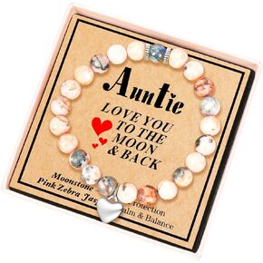 VICKHU Mothers Day Gifts From Daughter Son Crystal Moonstone Bracelet for women Birthday Thanksgiving Day Christmas Valentine's Day Gifts for mom auntin grandma mommy