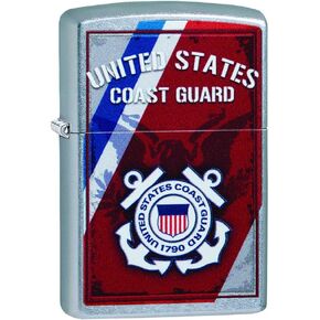 Zippo Lighter- USCG U.S. Coast Guard Street Chrome Windproof Lighter #Z5214
