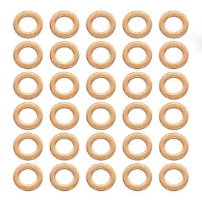 30 Pcs Copper Washer, Copper Sealing Ring Gasket Flat Ring Fitting Washers Seal Gasket Sealing Washers Crush Washer (M8X12X1)