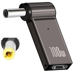 USB Type-C إلى 5.5 ملم محمول شحن كمبيوتر محمول ذكي ، شاحن الجدار 5.5 × 2.5 ملم ، 65W أو 100W TYPE-C GAN GAN ، ل ASUS FUJITSU LENOVO NOTER