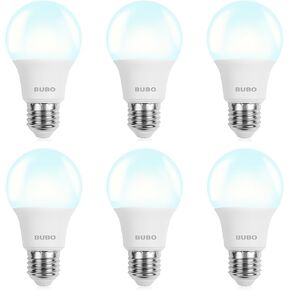 BUBO A19 LED Light Bulbs, 40 Watt Equivalent LED Bulbs, Soft White 2700K, 550 Lumens, E26 Standard Base, Non-Dimmable, 5W Soft White LED Bulbs for Bedroom Living Room Home Office, 24 Pack