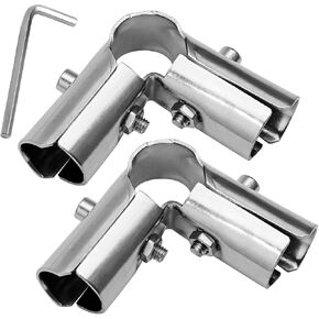 4 Pack End Rail T Clamps 1 Inch - Stainless Steel Chain Link Fence Pipe Clamp - Fence Pipe T Clamps for 1" OD Pipe - Bolts and Nuts Included in Saudi Arabia