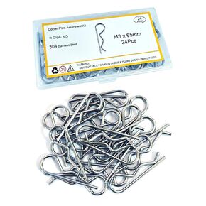 300 Pcs Cotter Pins - 7 Sizes R Cotter Pin Assortment Kit Cotter Pins Assortment Cotter Pin Set 304 Stainless Cotter Pins Small Carter Pins Carter Pins Kit