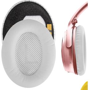 Geekria QuickFit Ear Pads for Bose QCSE, QC45, QC35, QC35 ii, QC35 ii Gaming, QC15 QC25, AE2, AE2i, AE2w, SoundTrue, SoundLink AE, New Quietcomfort Headset Earpads, Ear Cups Cover Repair Parts