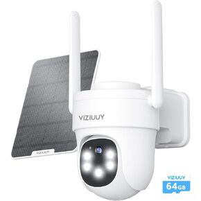 AOV Security Camera, 2K Continuous Recording Security Cameras Wireless Outdoor with 64GB SD Card