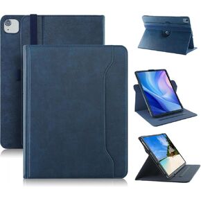 Rotating Case for iPad Air 𝟏𝟑 Inch (M4) 2024/iPad Pro 13/Pro 12.9 Inch 2018/2020/2021/2022- Multiple Angles Viewing Folio Stand Cover with Pencil Holder & Pocket,Dark Blue