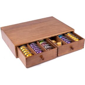Coffee Pod Storage Holder, Pods Holder Storage for Coffee Capsules, Wooden Coffee Pod Organizer for Coffee Capsules,Extra Large Capatity Coffee Pods Storage