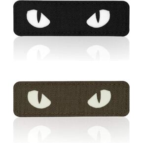 M-Tac Cat Eyes - Glow in The Dark - Morale Patches Ranger Green & Black