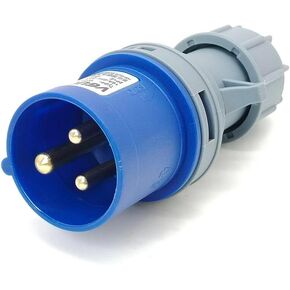 Industrial Connector Plug 3Pin 16A 220V-250V 2P+E IP44 Cable Mount Waterproof Rate