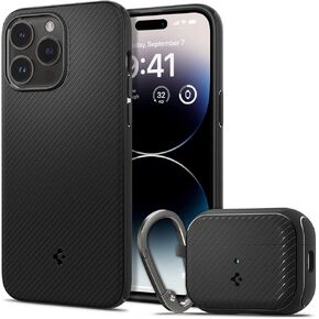 Spigen Mag Armor (MagFit) Designed for iPhone 14 Pro Case and Mag Armor Designed for AirPods Pro 2nd Generation Case