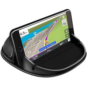 Car Phone Holder – Non-Slip Silicone Dashboard Mat, Universal Cell Phone Holder for Car, Secure Mount for Mobile Phones & Tablets