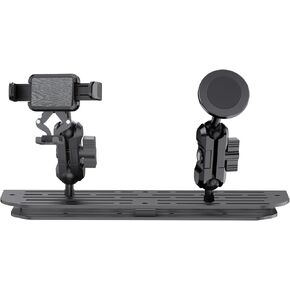 Metal Phone Mount for 2021-2024 Ford F-150 and 2021-2023 Ford Raptor Stable Dash Mount Holder for iPhone Android Fit for Off Road Bumpy Road Use- 2 Heads