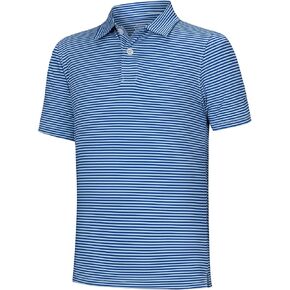 Willit Boys 'Golf Polo قمصان قصيرة الأكمام ذات الأكمام المخططة ذات الأداء الشاب القمصان الرياضية للأطفال