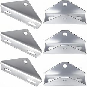 Adjustable Brace Fitting， Solar Panel Tilt Mounting Brackets for 1/2" Bolt in 1-5/8" Strut Channel,Galvanized Steel Joint Connector（6 Pack）