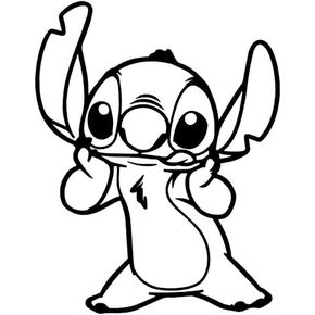 Stitch Alien Cute Vinyl Decal Sticker for Cars Windows Computer Laptop Computer Tablet Wall (Standing A 6" in)