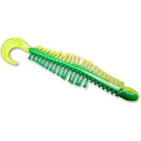 Kalins Tickle Worms, 8 Pack John Deere Green 4"