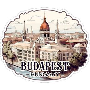 Budapest Hungary Sticker 4 Inch - Waterproof Vinyl Decal for Laptop Water Bottle Car Tumbler - Durable Aesthetic Long-Lasting Stickers for Adults ID44990