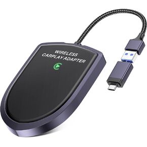 Wireless Carplay Adapter, 2025 Upgrade Converts Wired to Wireless Adapter for iPhone, Plug and Play Dongle for Apple Car Play, from 2016 and Apple iOS 10+