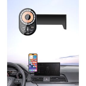 Wireless Charging car Phone Holder for Audi Q5 2021-2025/A5/S5/RS5 2020-2025/A4/S4 2020-2025 Accessories 10.1 inch Screen Fixed Clip,360° Rotation car Phone Mount Compatible with MagSafe in Saudi Arabia