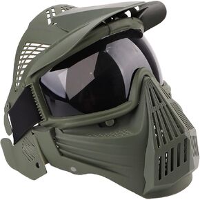 Airsoft Mask Tactical Masks Full Face with Lens Goggles Eye Protection for Halloween CS Survival Games Shooting Cosplay Mask Black Green Tan Grey