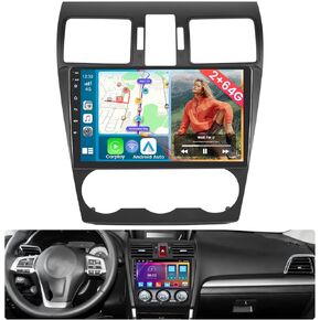 Upgrade Android Radio for Subaru Forester Impreza WRX STi 2013 2014-2+64G Car Stereo with Wireless Carplay Android Auto-9'' Touch Screen for Forester Impreza-WiFi GPS EQ SWC FM RDS Dual USB