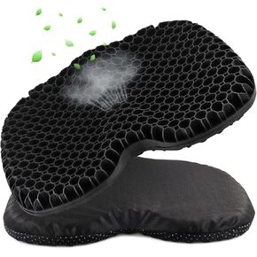 Anti-Slip Kayak Seat Cushion, Waterproof Thicken Gel Kayak Seat Pad with Non-Slip Cover, Canoe Seat Cushion Kayak Accessories Kayak Canoe Boat Equipment