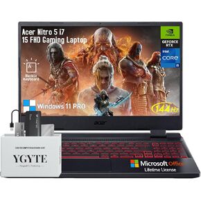 Acer Nitro 5 Gaming Laptop,Intel 8-core i5,Nvidia Geforce RTX 3050 Ti Laptop GPU|15.6" FHD IPS 144Hz Display|32GB RAM 1TB SSD+512GB PSSD, Windows 11 Pro, Lifetime Office, Backlit KB, RJ-45 Thunderbolt