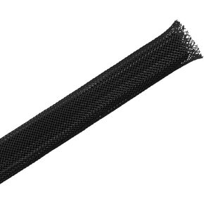 10ft-1/8inch PET Expandable Braided Sleeving Wire Loom Cable Sleeves Automotive Wire Sleeve Cable Management Wrap Wire Protector Tubing Desk Wire Organizer for Home, Office, Audio HDMI Cable, Black