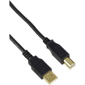 Monoprice USB Type-A to USB Type-B 2.0 Cable - 6 feet - Black (3 Pack) 28/24AWG, Gold Plated Connectors, for Printers, Scanners, and Other Peripherals