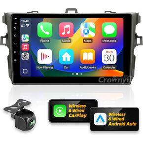 ل Toyota Corolla 2009-2013 راديو متوافق مع اللاسلكي Carplay Android Auto Auto Auto Android Car Stereo Bluetooth Squaring GPS FM Multimeda Player Camera Camera Head