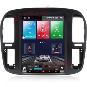 12.1 Inch Tesla Screen Car Stereo for Toyota Land Cruiser LC100 1999-2002 Auto Stereo Receiver Multimedia Player GPS Navigation Touch Screen Head Unit-Black