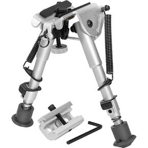 Besrilien Rifle Bipod with Picatinny Adapter Bipod for Rifle 6-9 Inches Rifle Bipod, Silver White
