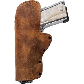 Buffalo Leather Gun Holster IWB Concealed Most 1911 Style Handguns - Kimber - Colt - S & W - Remington